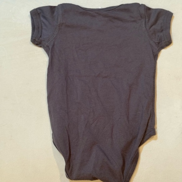 Gray Baseball-Themed Kids One Piece - Picture 3 of 4